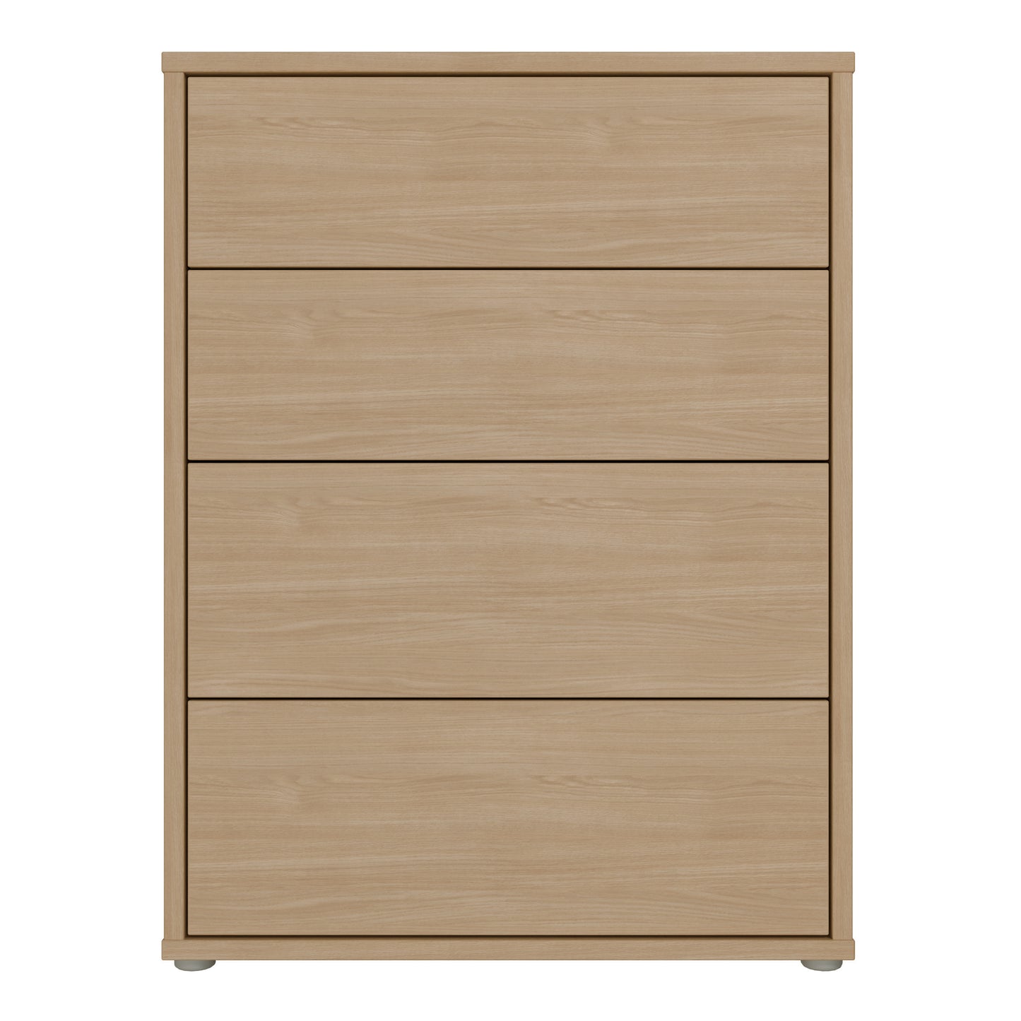 Alice Springs 4 Drawer Chest with Push-to-Open Drawers in Elegancia Oak and White