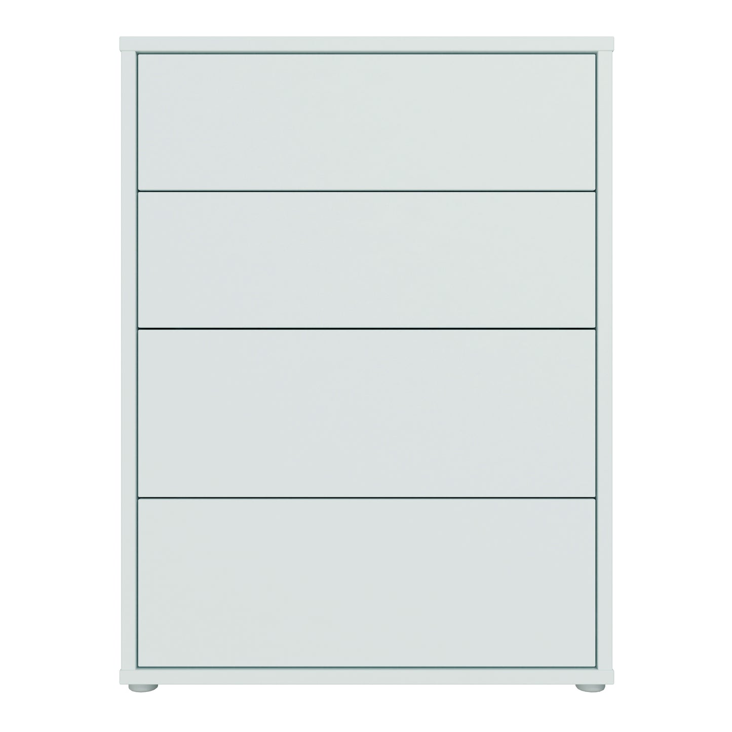Alice Springs 4 Drawer Chest with Push-to-Open Drawers in Light Grey