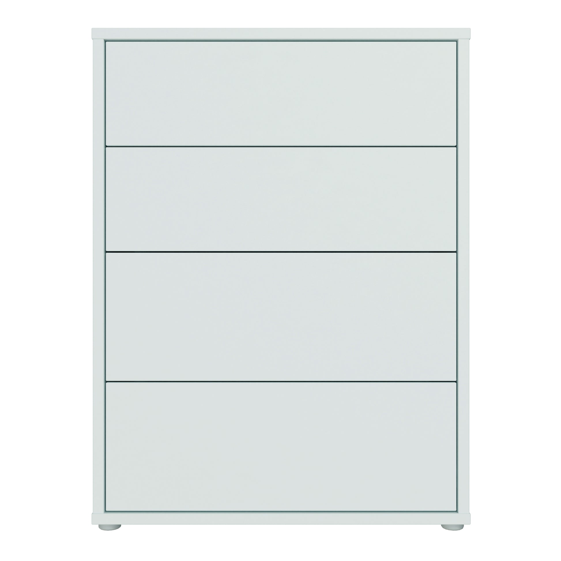 Alice Springs 4 Drawer Chest with Push-to-Open Drawers in Light Grey