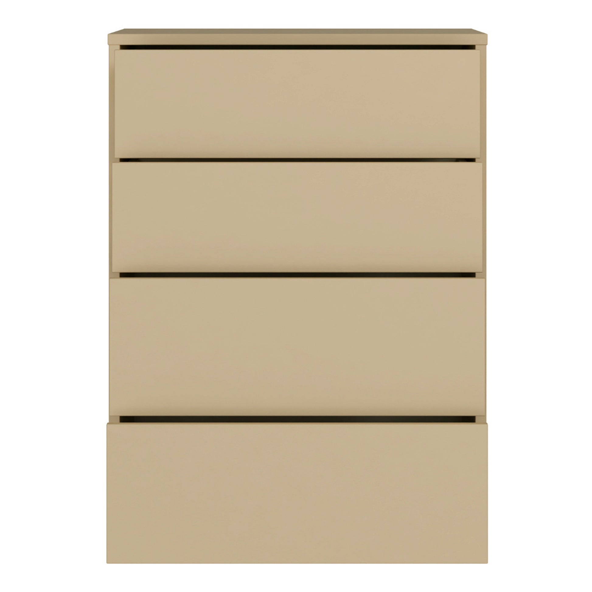 Alice Springs 4 Drawer Chest with Push-to-Open Drawers in Butter Yellow
