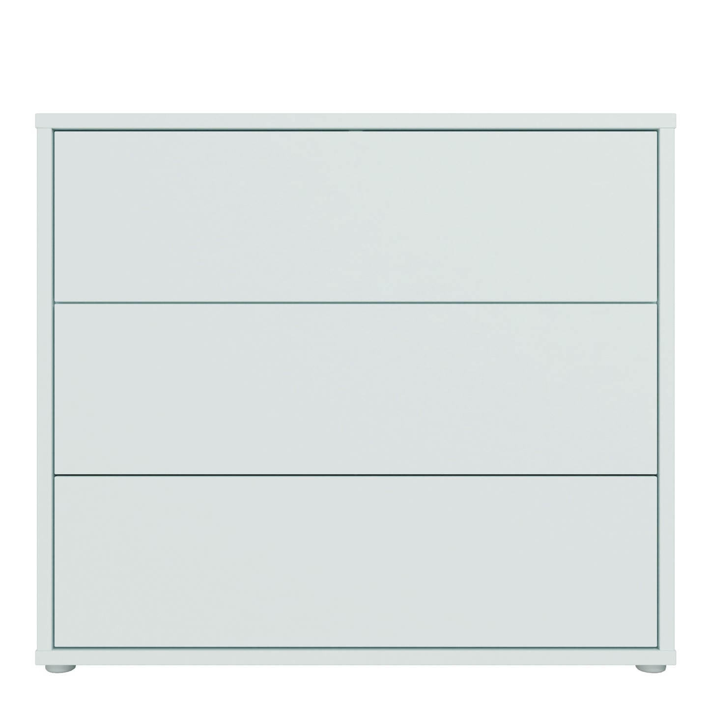 Alice Springs 3 Drawer Chest with Push-to-Open Drawers in Light Grey