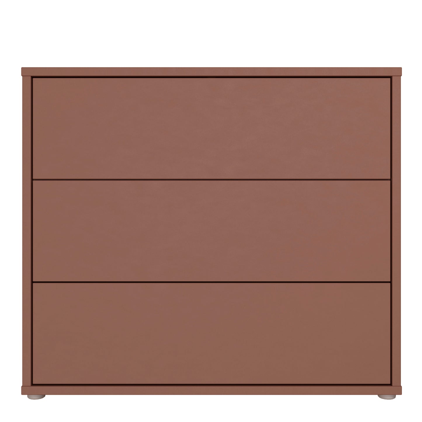 Alice Springs 3 Drawer Chest with Push-to-Open Drawers in Terracotta