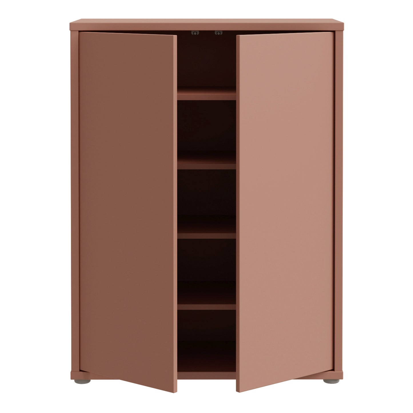 Alice Springs Shoe Cabinet with 2 Doors Push-to-Open in Terracotta