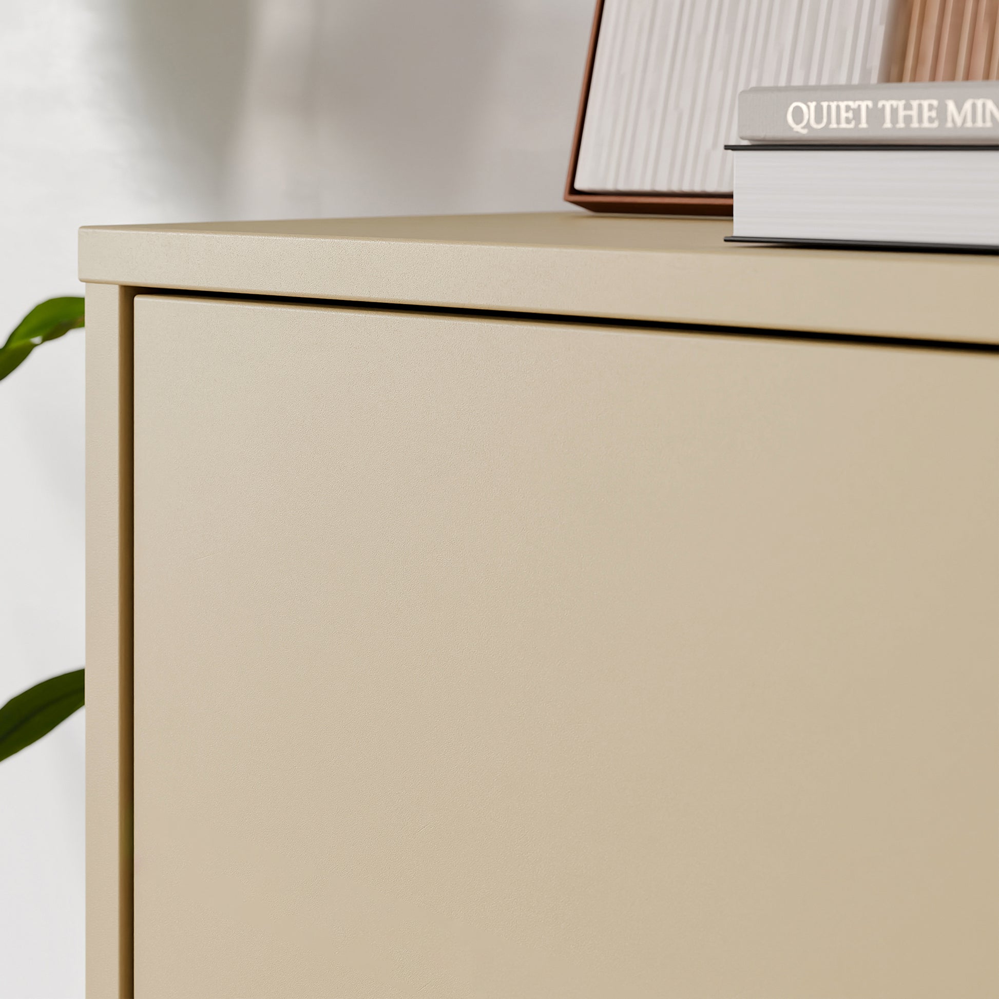 Alice Springs Shoe Cabinet with 2 Doors Push-to-Open in Butter Yellow