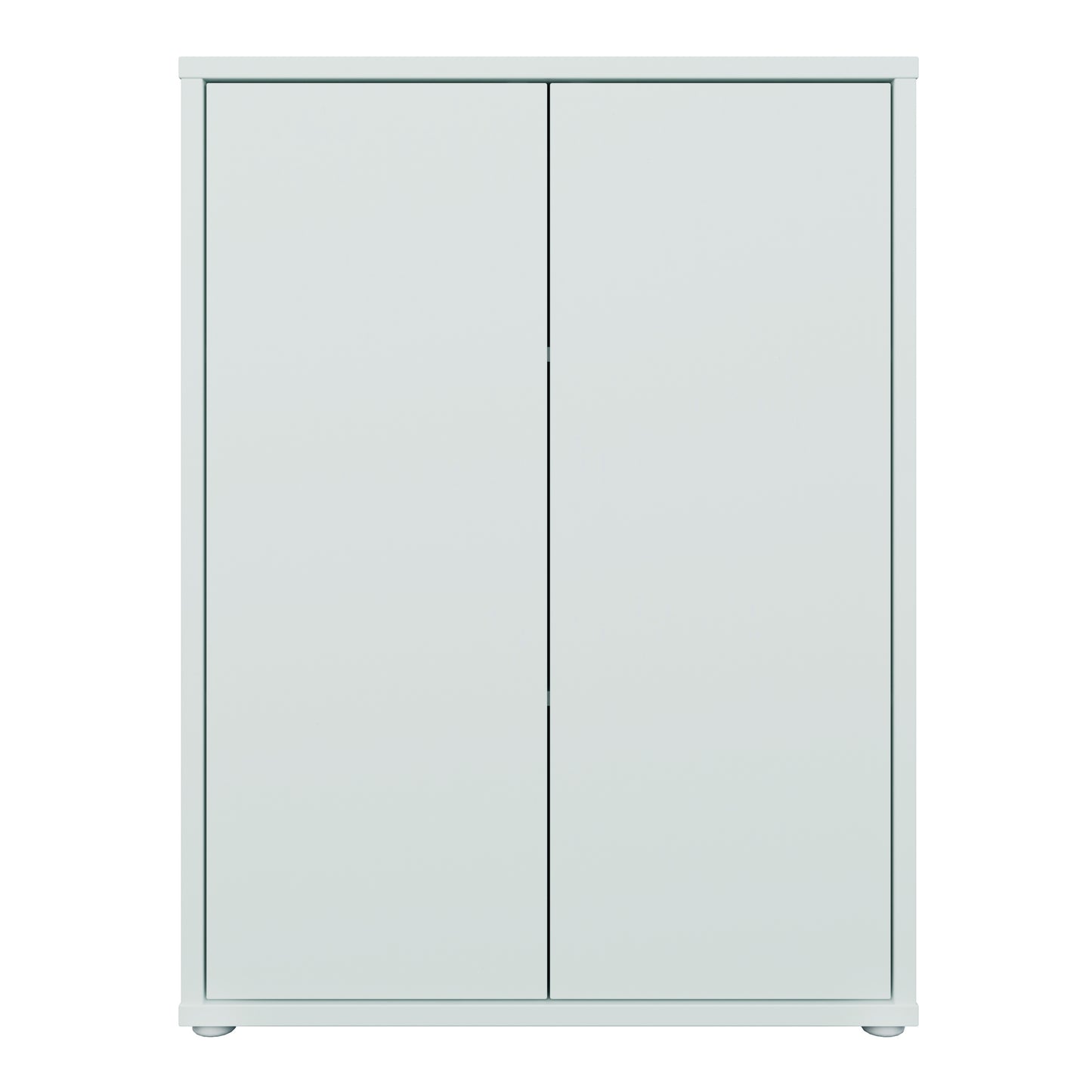 Alice Springs Tall 2 Door Cupboard with Push-to-Open Doors in Light Grey