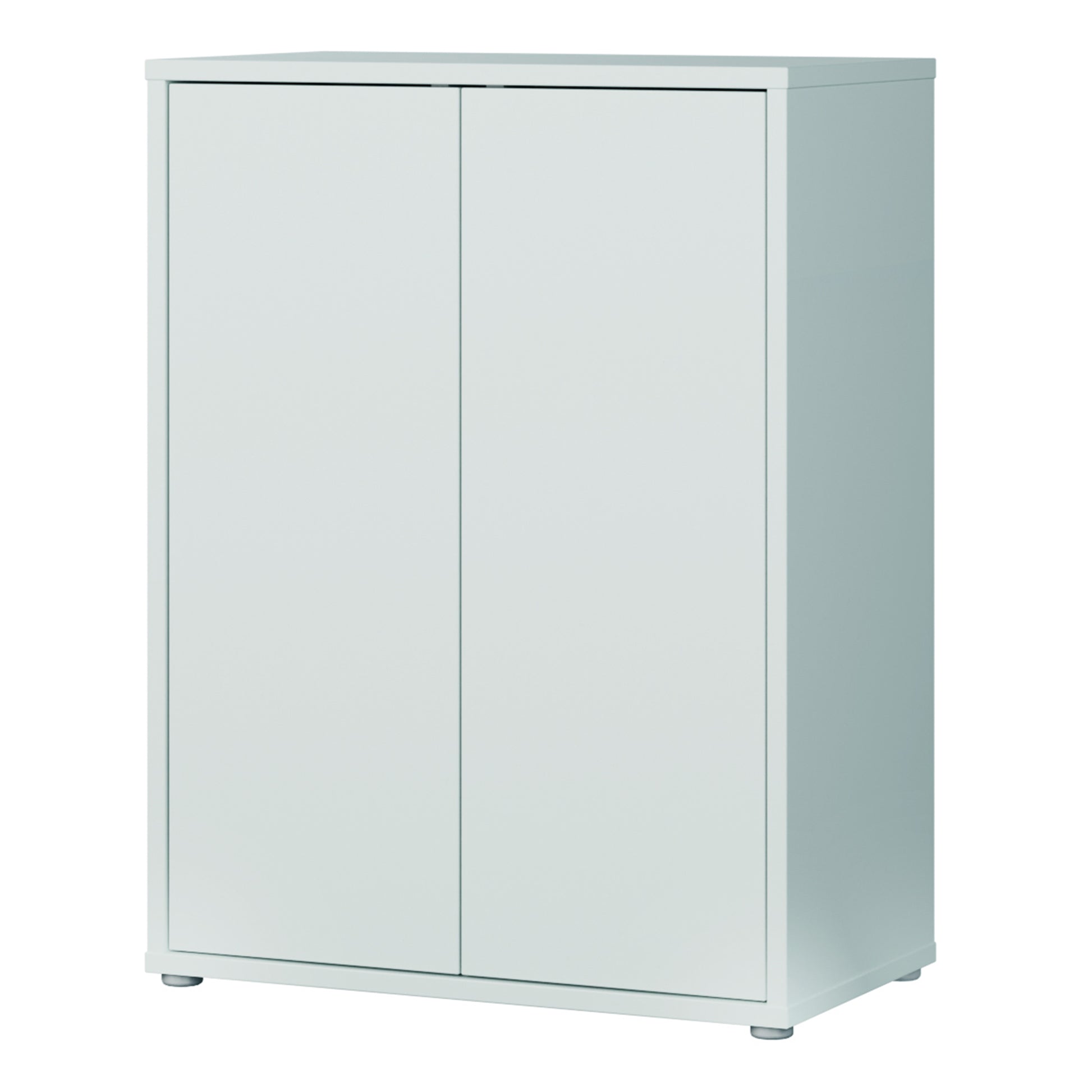 Alice Springs Tall 2 Door Cupboard with Push-to-Open Doors in Light Grey