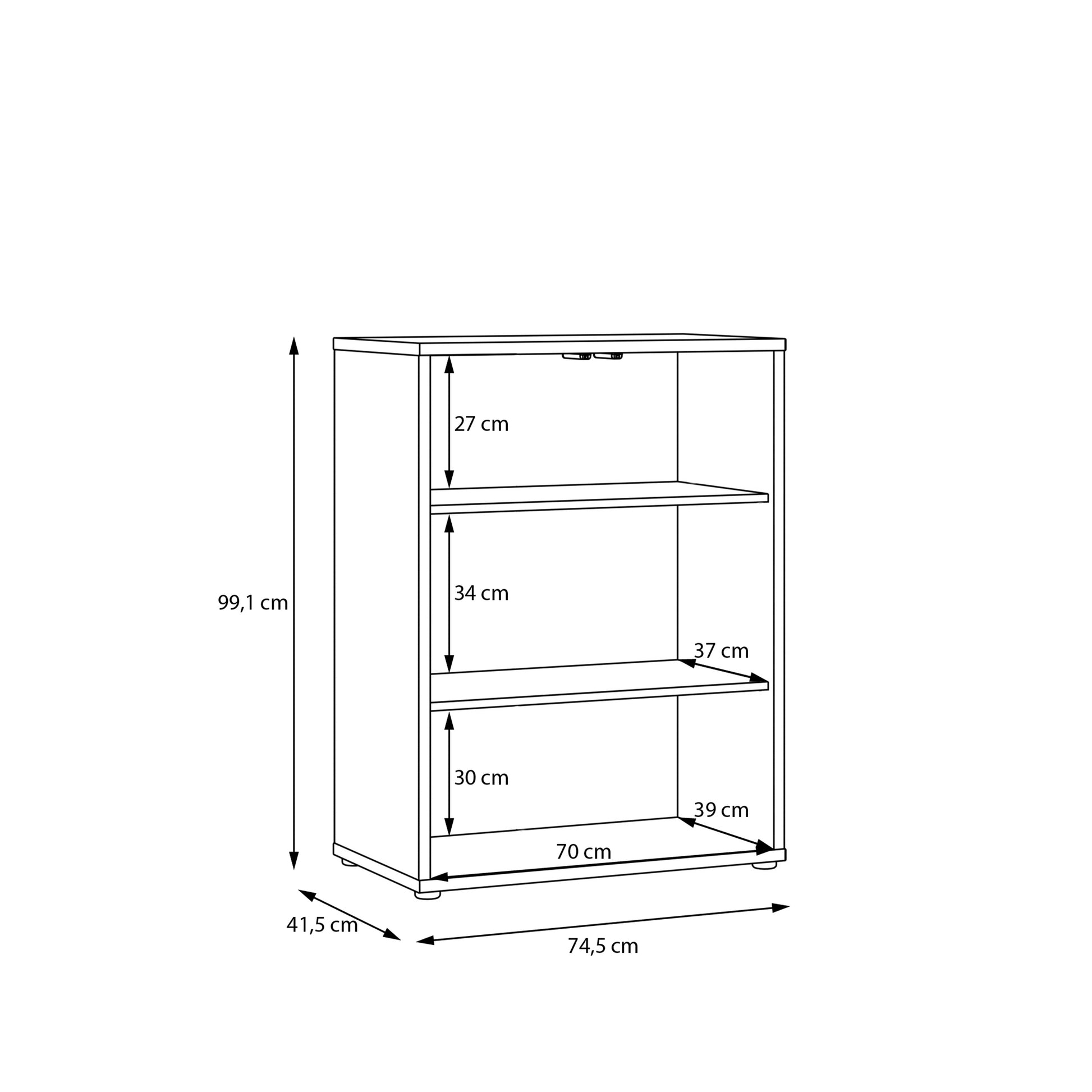 Alice Springs Tall 2 Door Cupboard with Push-to-Open Doors in Light Grey