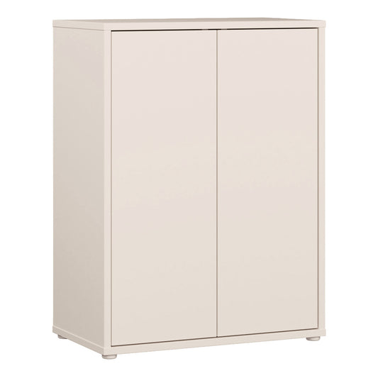 Alice Springs Tall 2 Door Cupboard with Push-to-Open Doors in Sand