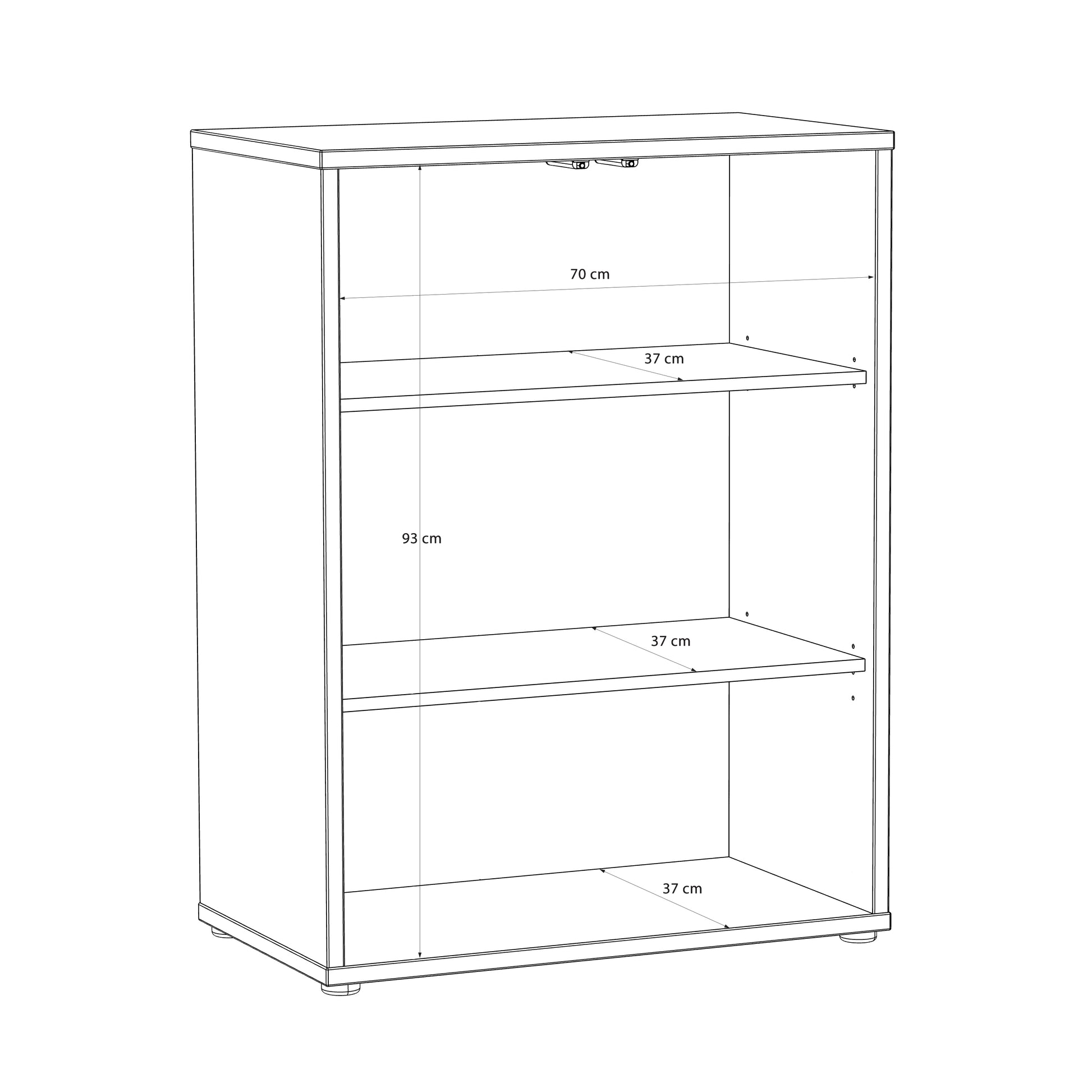 Alice Springs Tall 2 Door Cupboard with Push-to-Open Doors in Terracotta