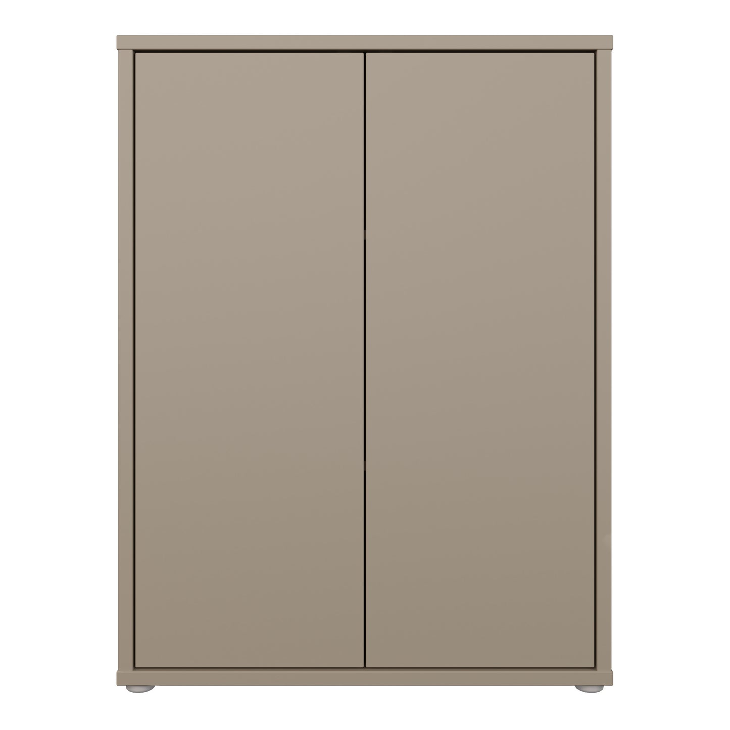 Alice Springs Tall 2 Door Cupboard with Push-to-Open Doors in Taupe