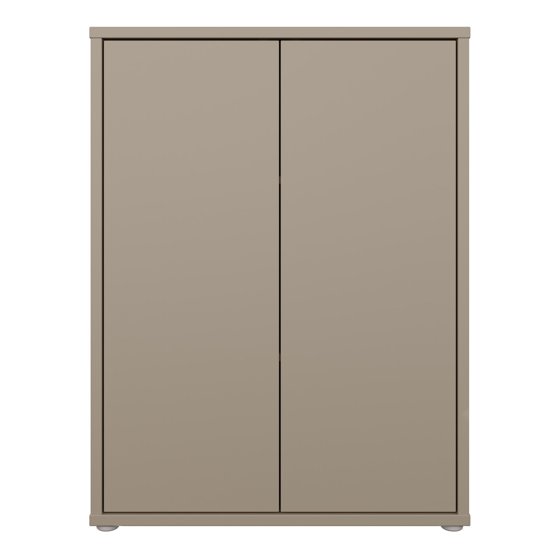 Alice Springs Tall 2 Door Cupboard with Push-to-Open Doors in Taupe