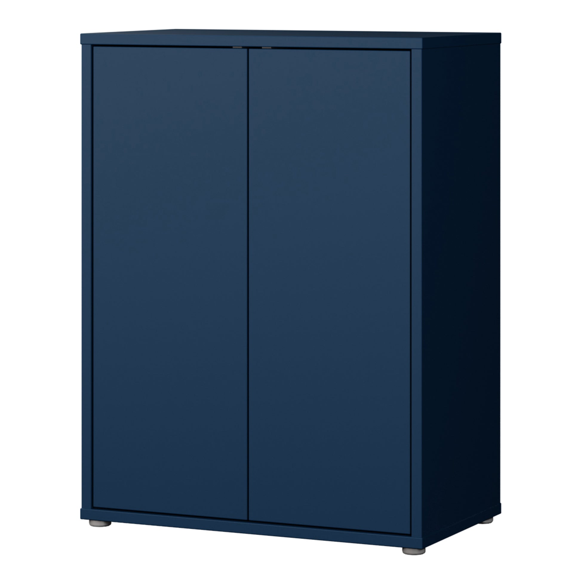 Alice Springs Tall 2 Door Cupboard with Push-to-Open Doors in Night Blue