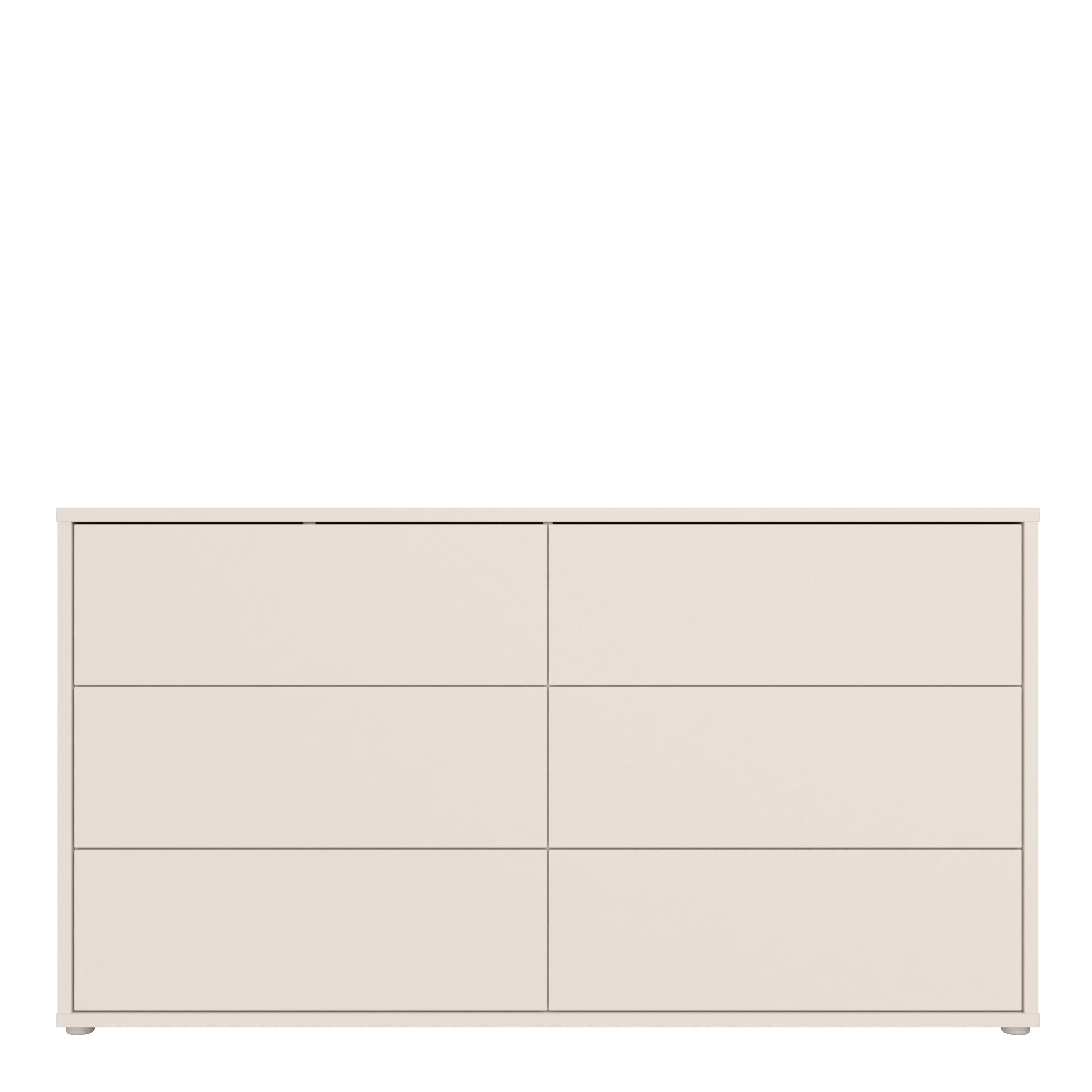 Alice Springs 6 Drawer Wide Chest with Push-to-Open Drawers in Sand
