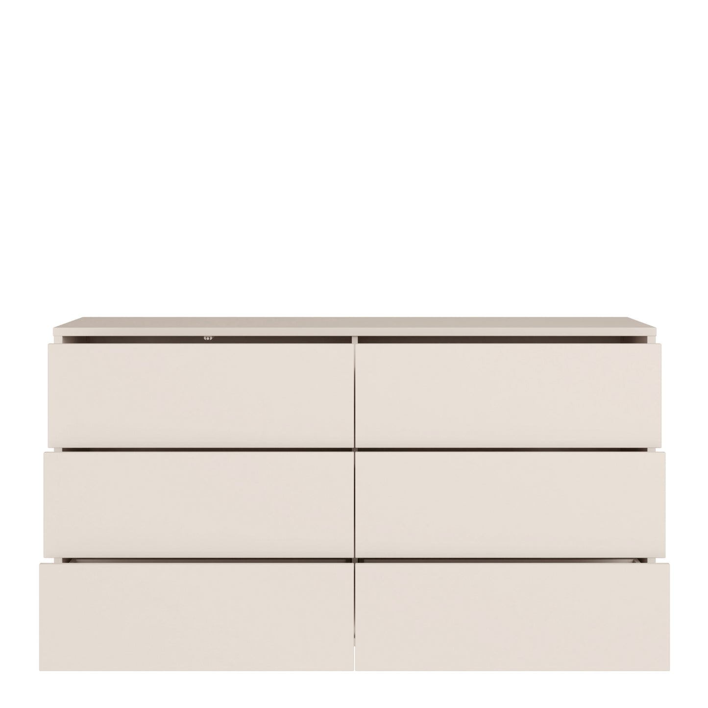 Alice Springs 6 Drawer Wide Chest with Push-to-Open Drawers in Sand