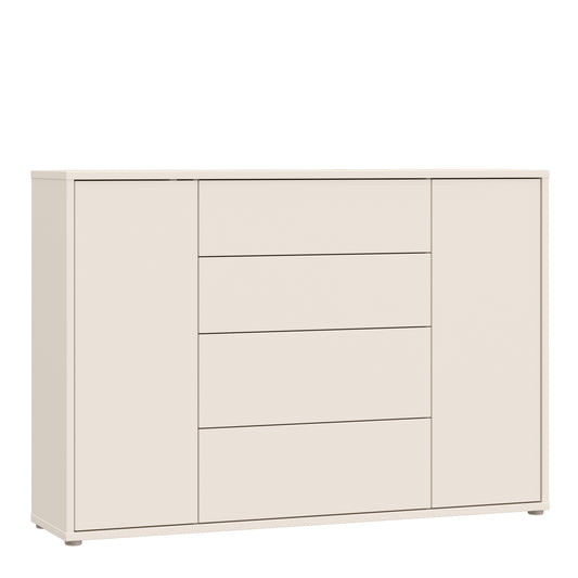 Alice Springs Wide Sideboard with 4 Drawers & 2 Doors with Push-to-Open in Sand