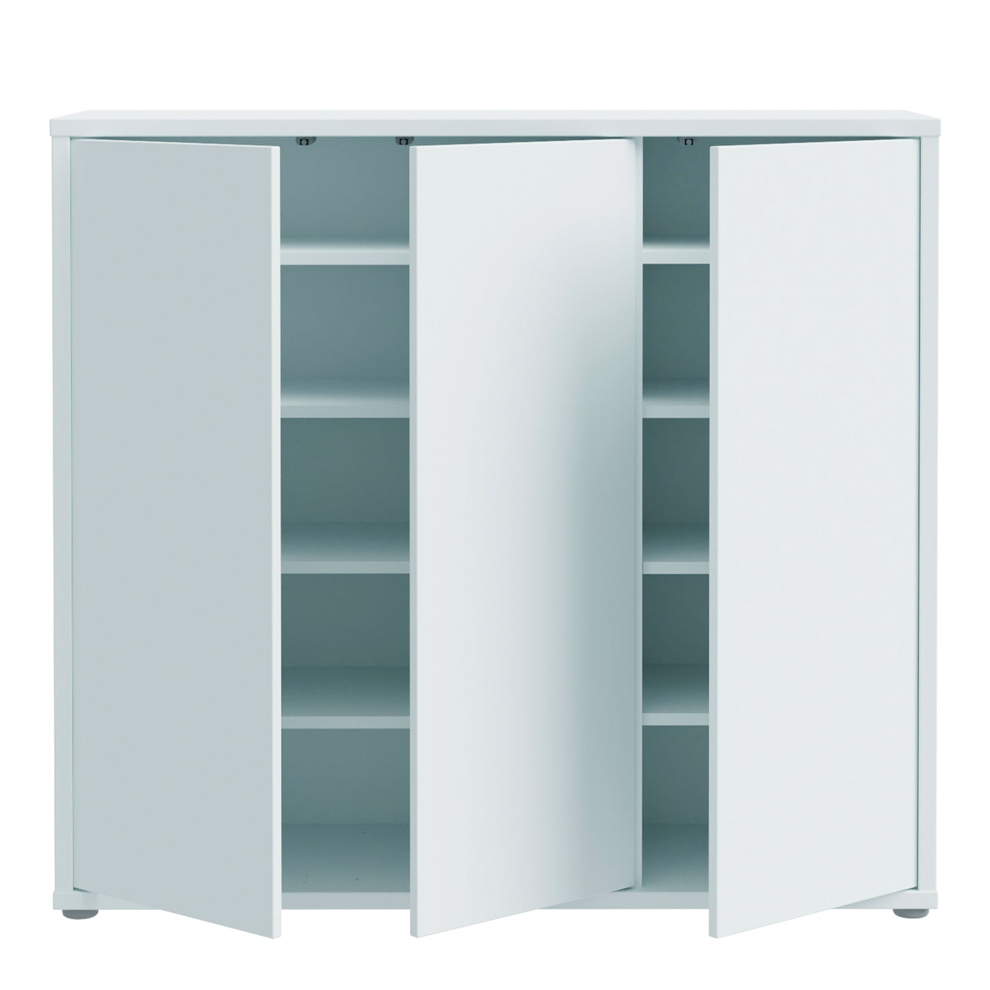 Alice Springs Shoe Cabinet with 3 Doors Push-to-Open in Light Grey