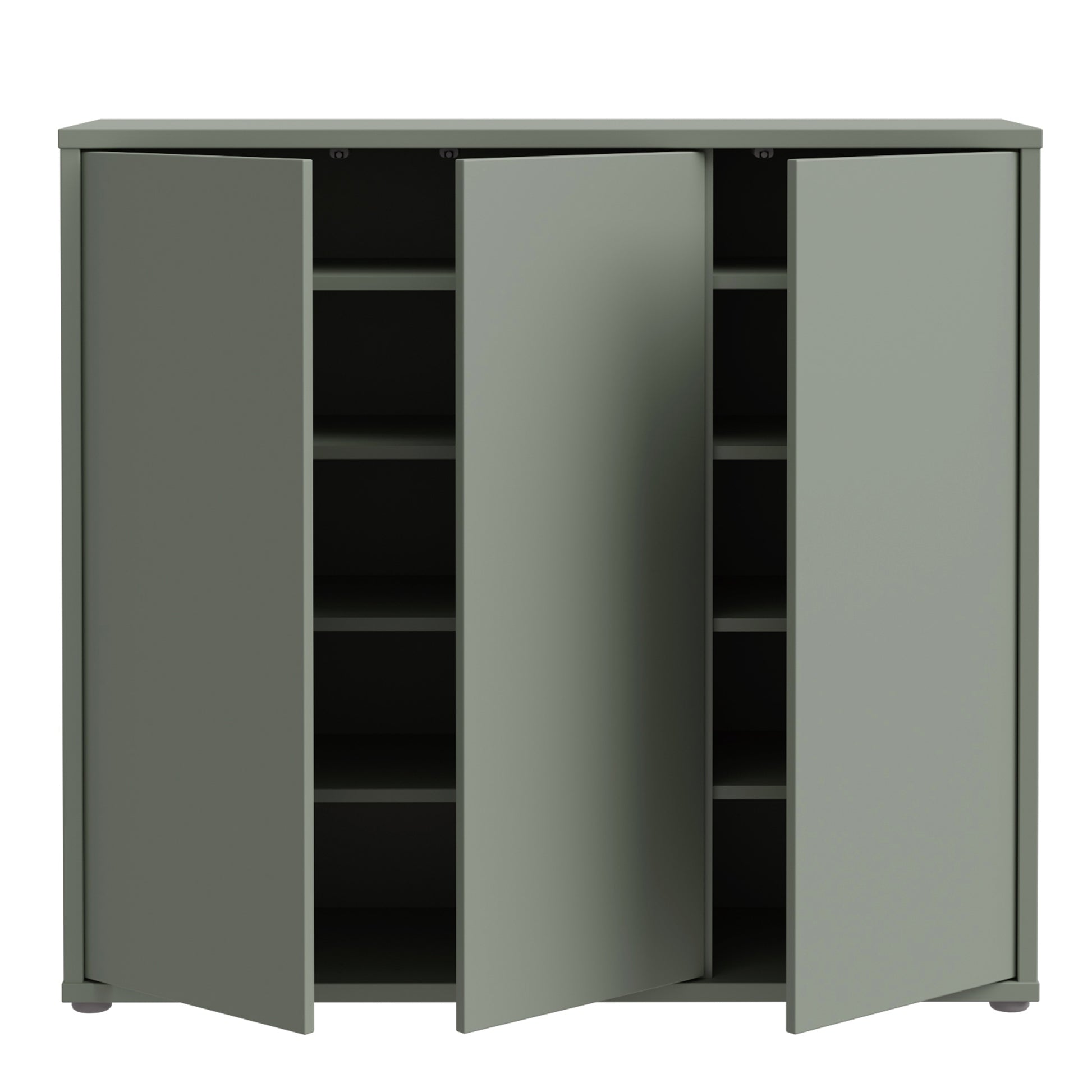 Alice Springs Shoe Cabinet with 3 Doors Push-to-Open in Sage Green
