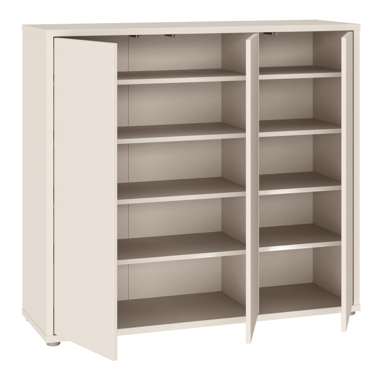 Alice Springs Shoe Cabinet with 3 Doors Push-to-Open in Sand