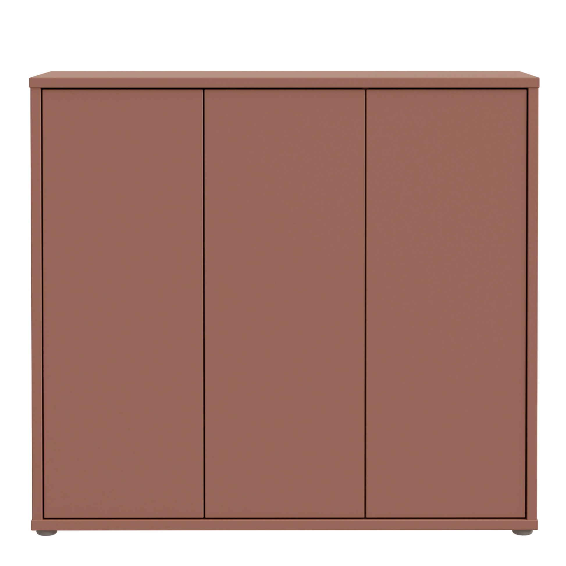 Alice Springs Shoe Cabinet with 3 Doors Push-to-Open in Terracotta