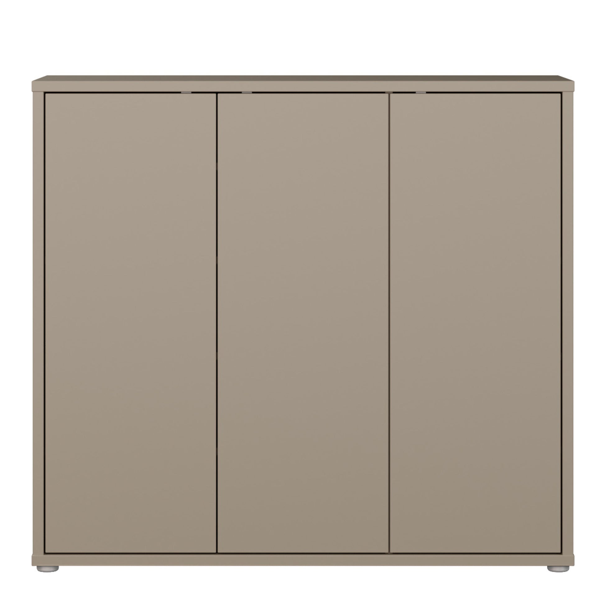 Alice Springs Shoe Cabinet with 3 Doors Push-to-Open in Taupe