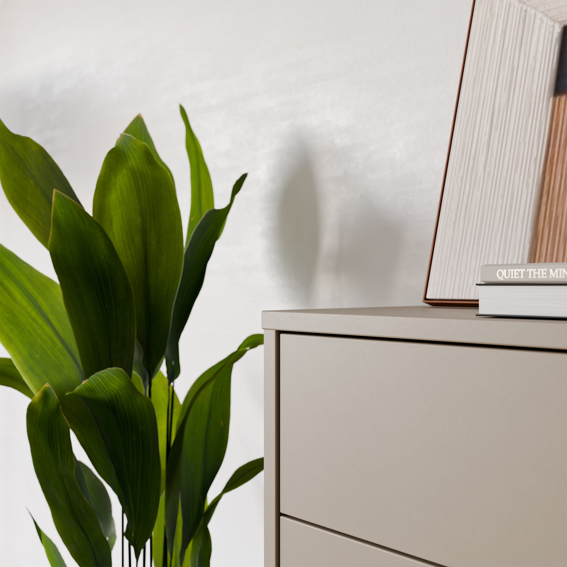 Alice Springs Shoe Cabinet with 3 Doors Push-to-Open in Taupe