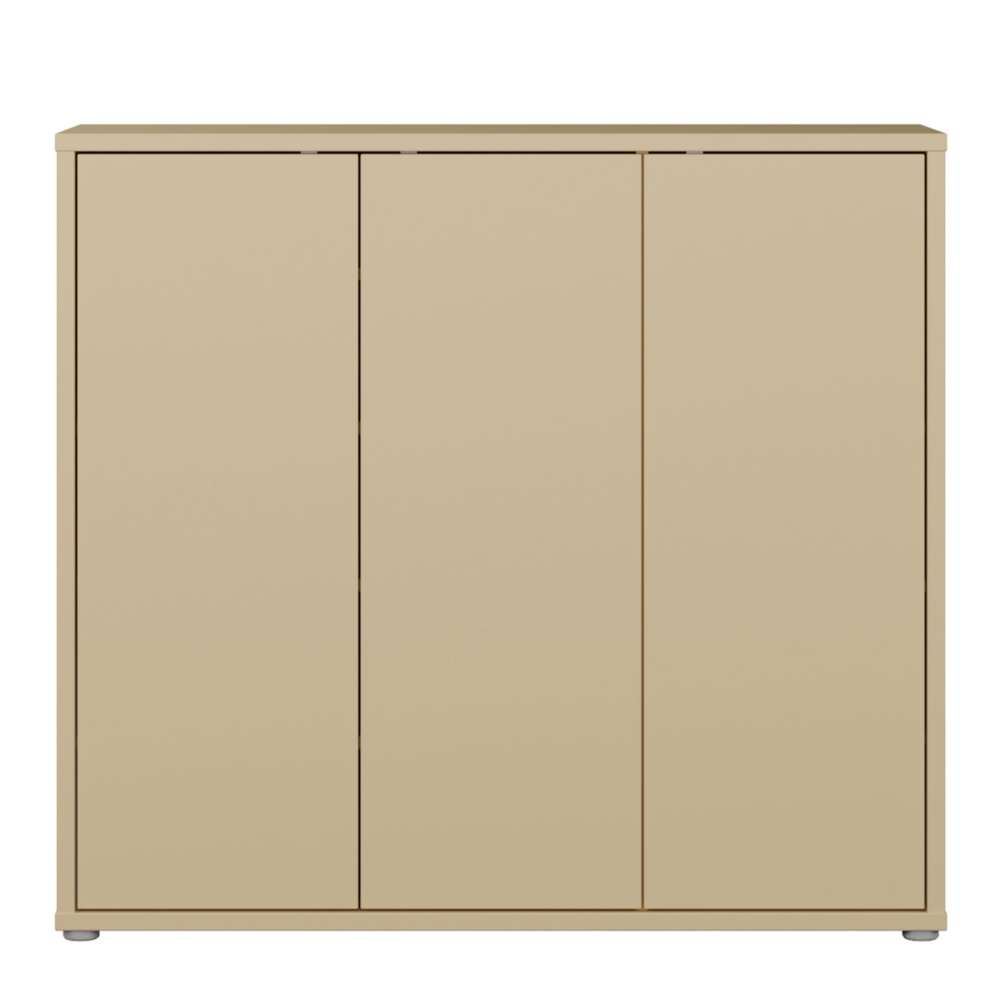 Alice Springs Shoe Cabinet with 3 Doors Push-to-Open in Butter Yellow