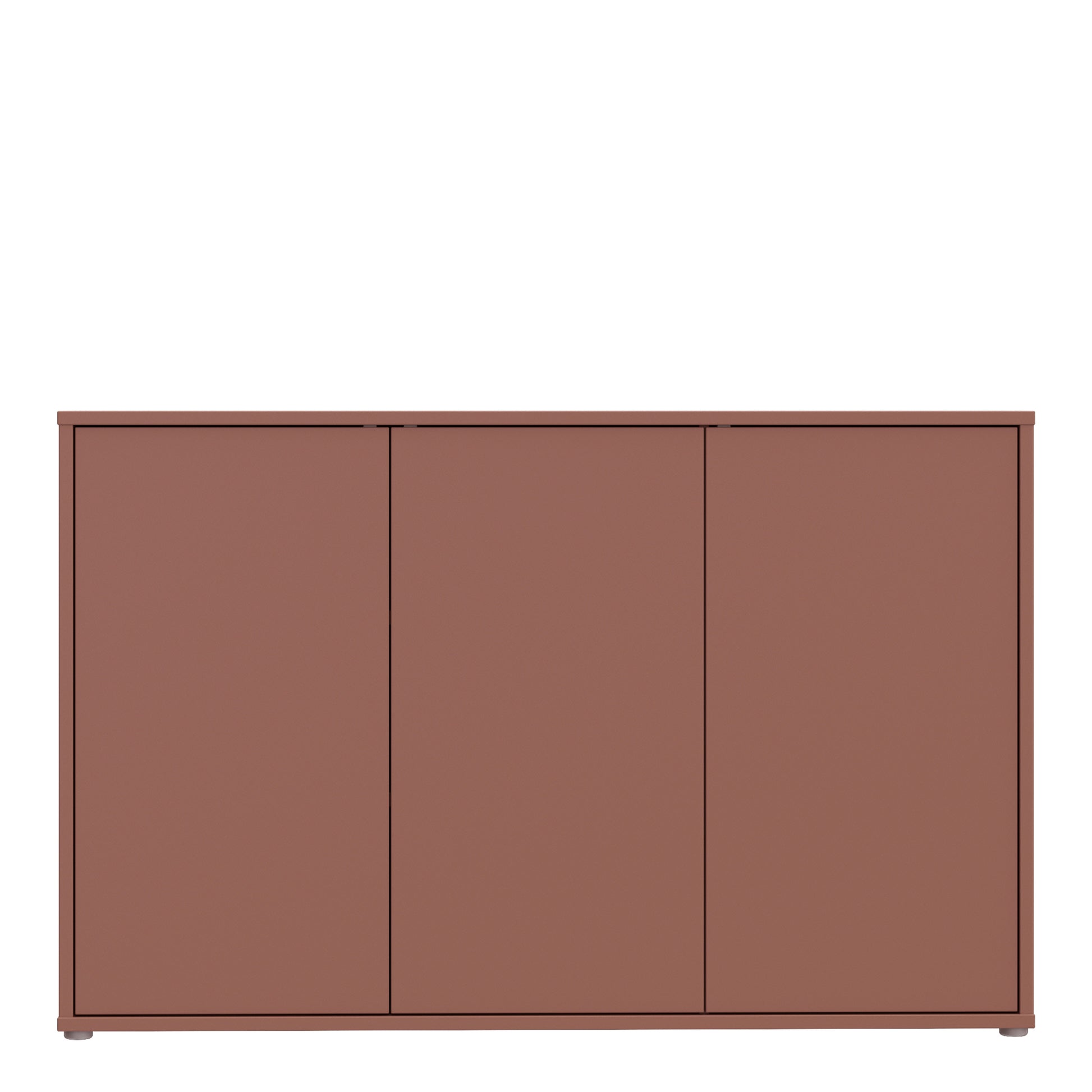 Alice Springs 3 Door Sideboard with Push-to-Open Doors in Terracotta