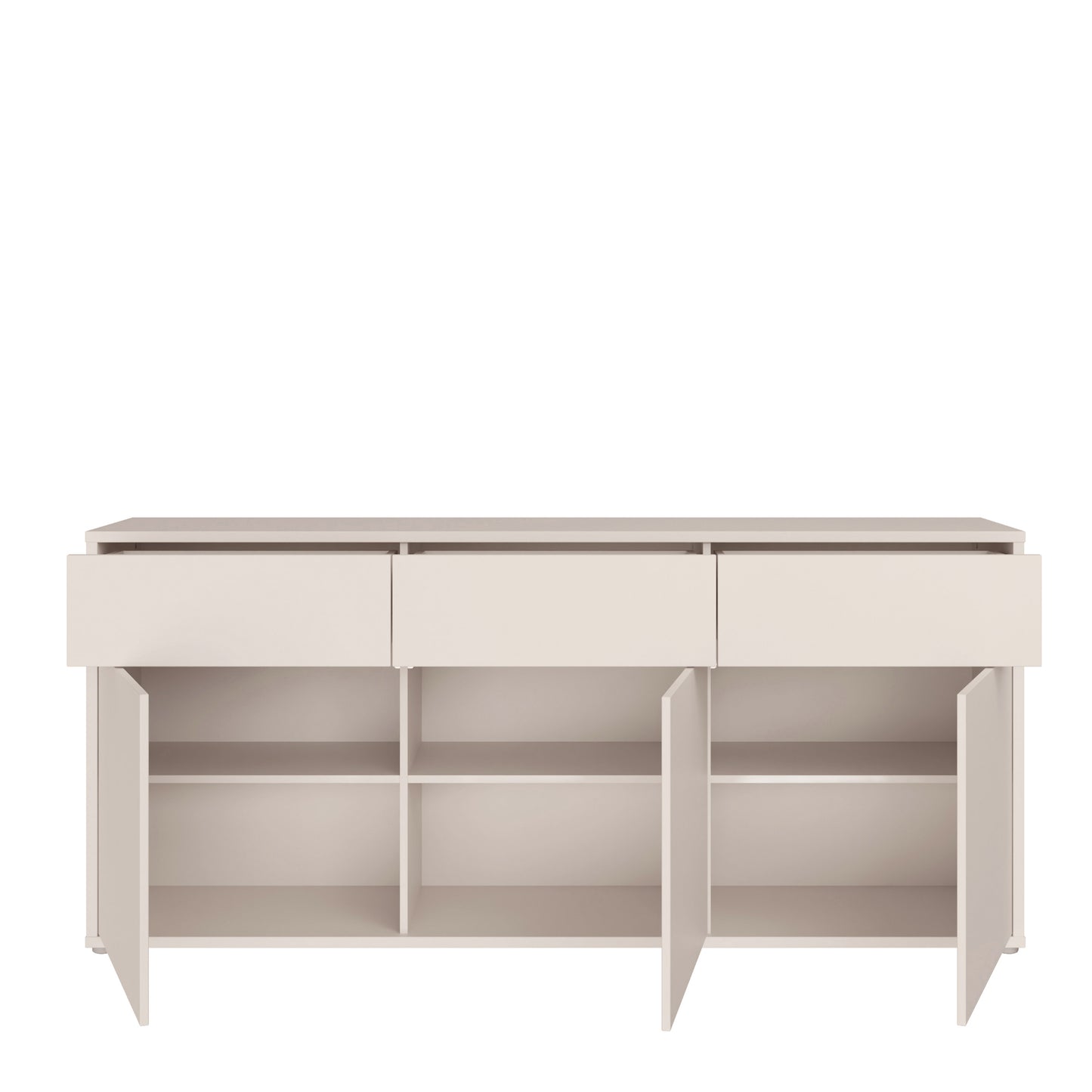 Alice Springs 3 Door 3 Drawer Sideboard with Push-to-Open Drawers in Sand