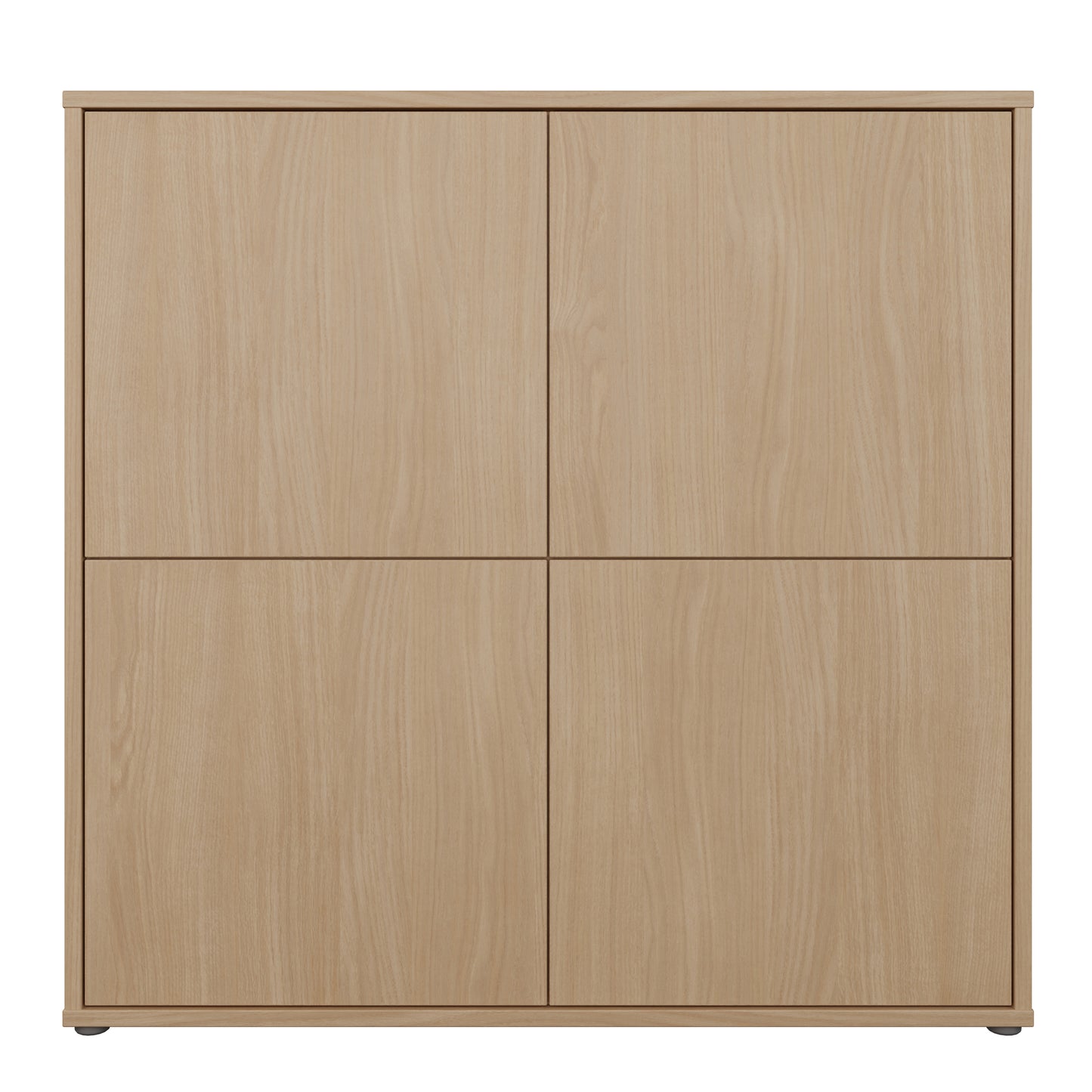 Alice Springs 4 Door Large Storage Cabinet with Push-to-Open Doors in Elegancia Oak