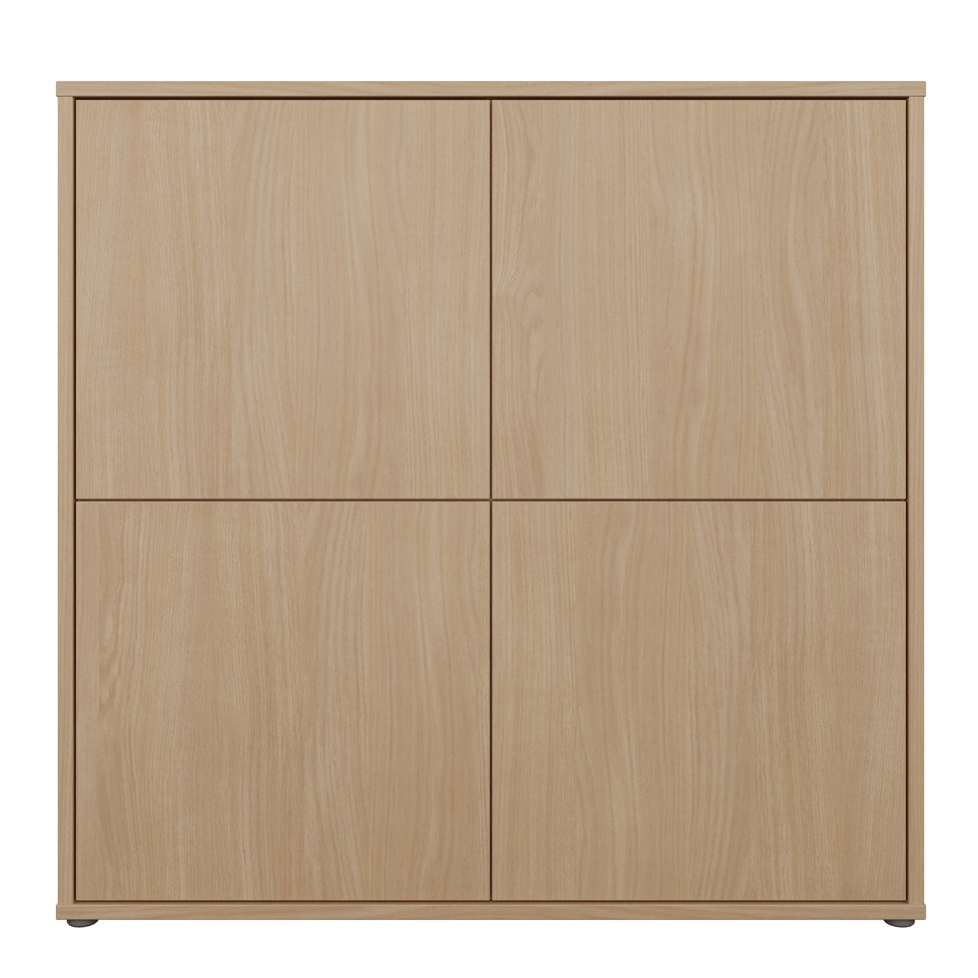 Alice Springs 4 Door Large Storage Cabinet with Push-to-Open Doors in Elegancia Oak