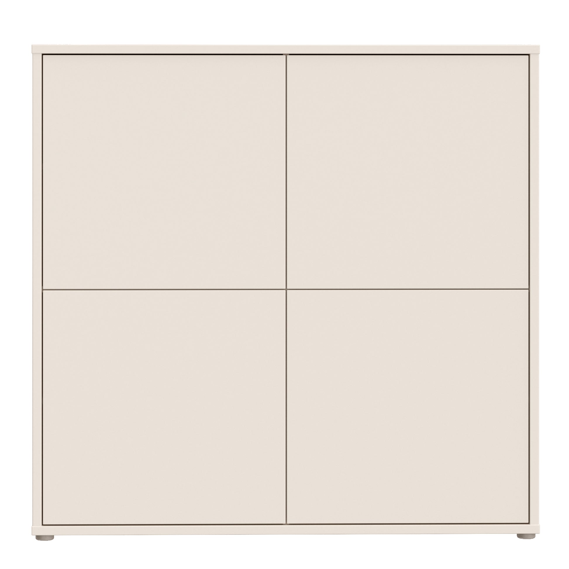 Alice Springs 4 Door Large Storage Cabinet with Push-to-Open Doors in Sand