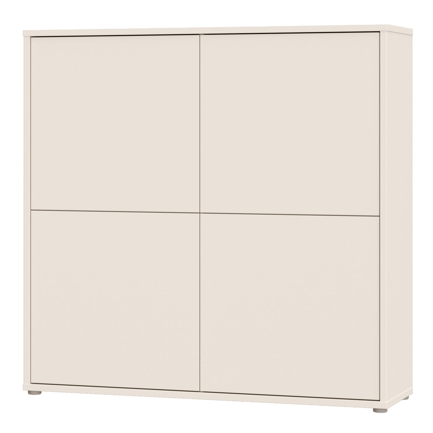 Alice Springs 4 Door Large Storage Cabinet with Push-to-Open Doors in Sand