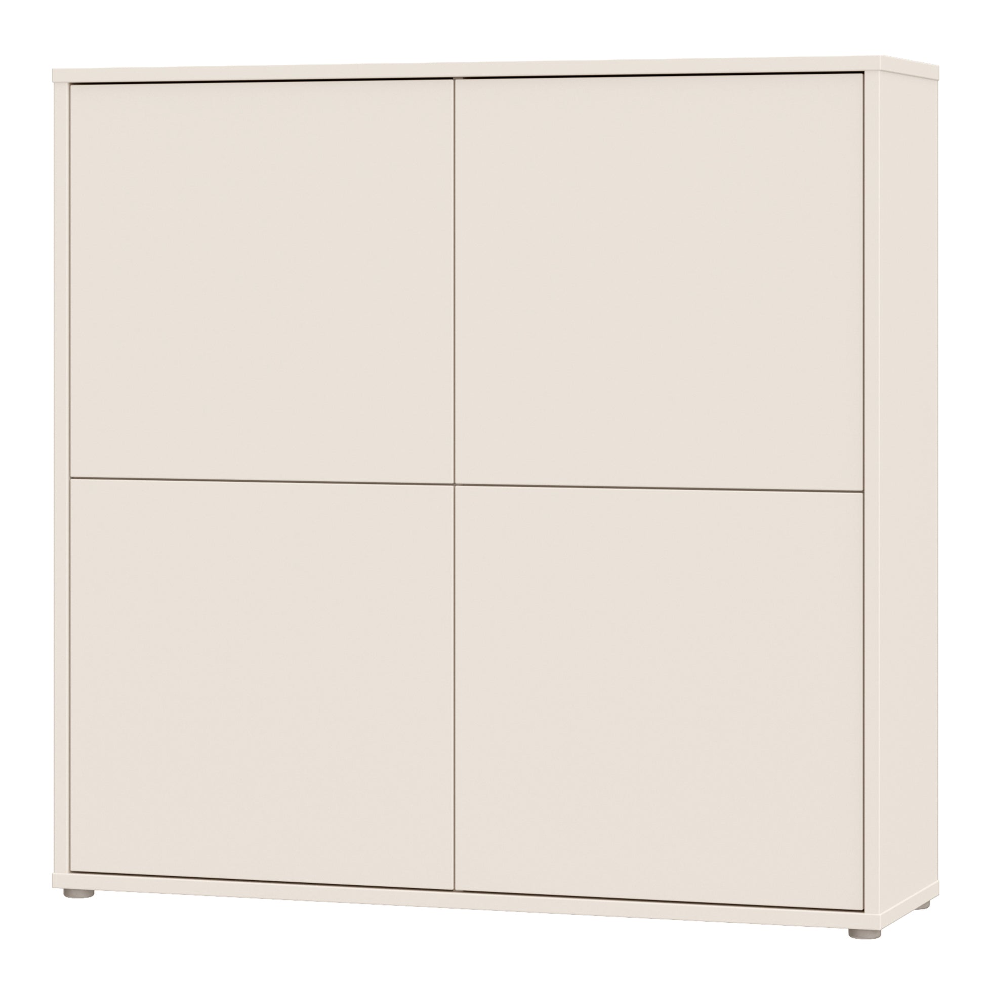 Alice Springs 4 Door Large Storage Cabinet with Push-to-Open Doors in Sand