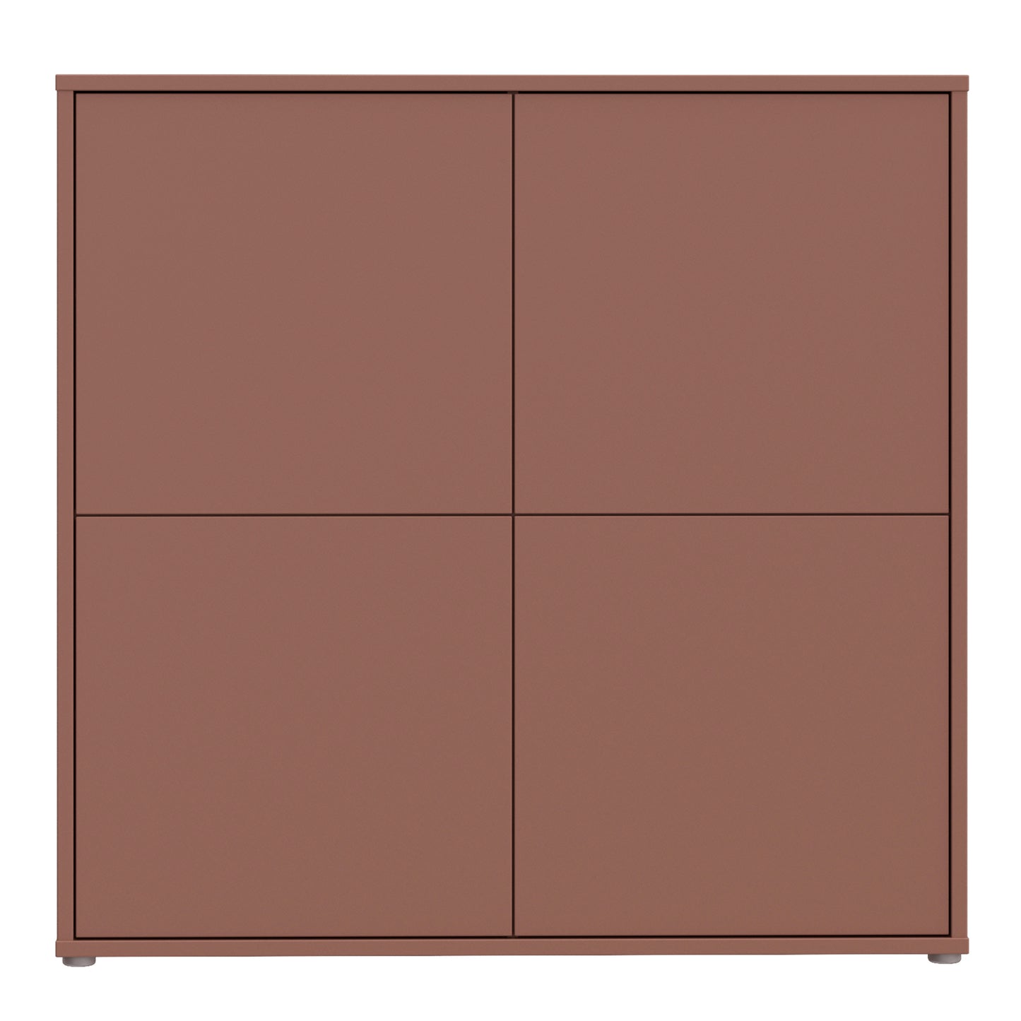Alice Springs 4 Door Large Storage Cabinet with Push-to-Open Doors in Terracotta