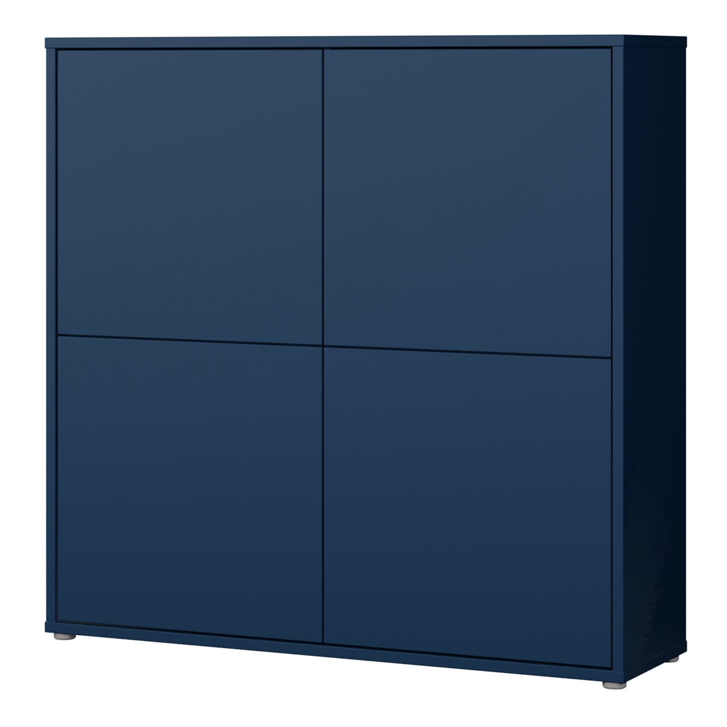 Alice Springs 4 Door Large Storage Cabinet with Push-to-Open Doors in Night Blue