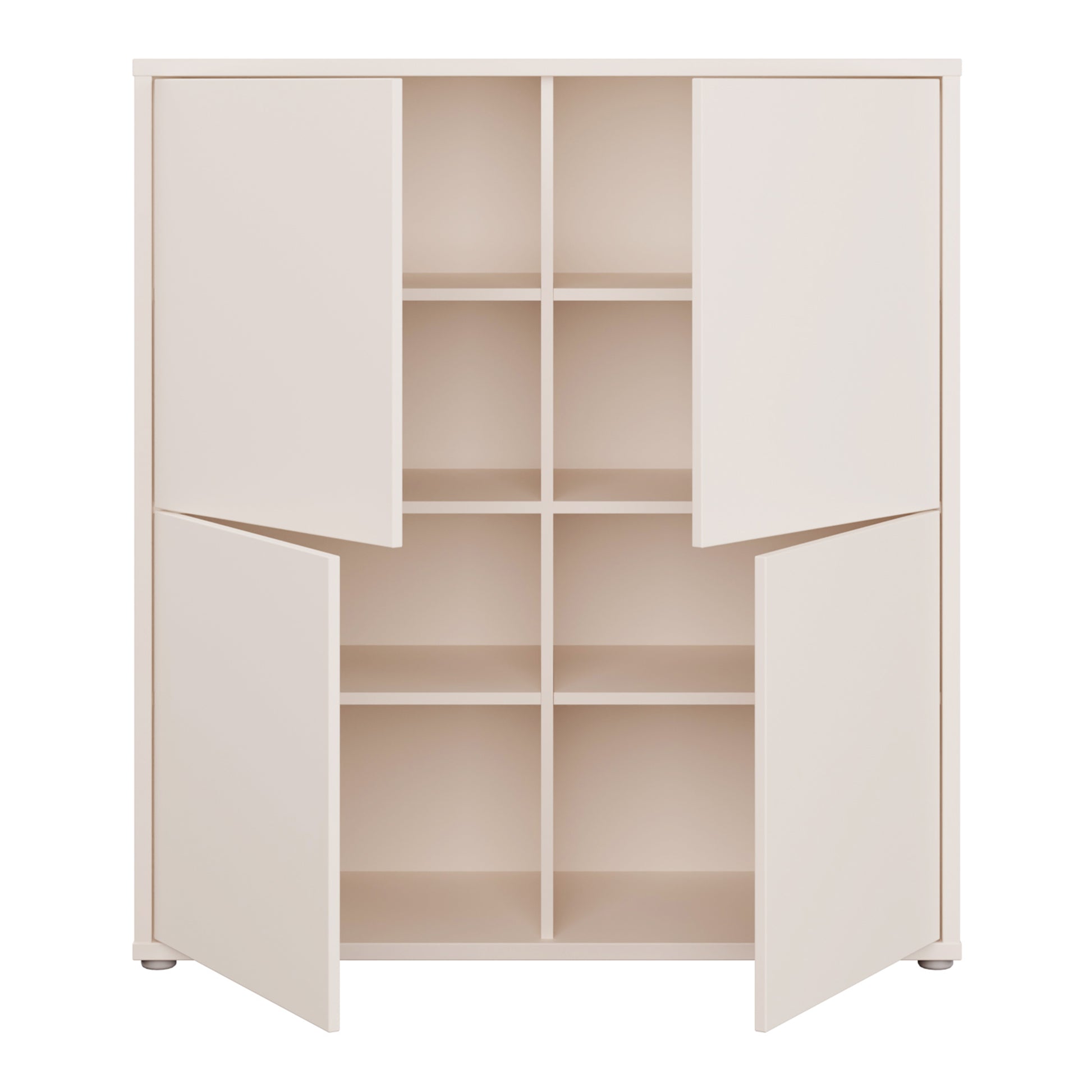 Alice Springs 4 Door Storage Cabinet with Push-to-Open Doors in Sand