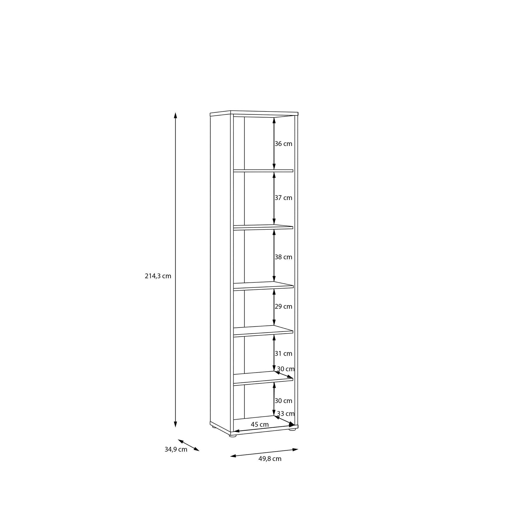 Alice Springs Narrow Tall Cupboard with 2 Push-to-Open Doors in Sand