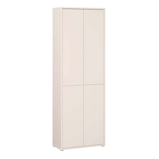 Alice Springs 4 Door Tall Storage Cabinet with Push-to-Open Doors in Sand