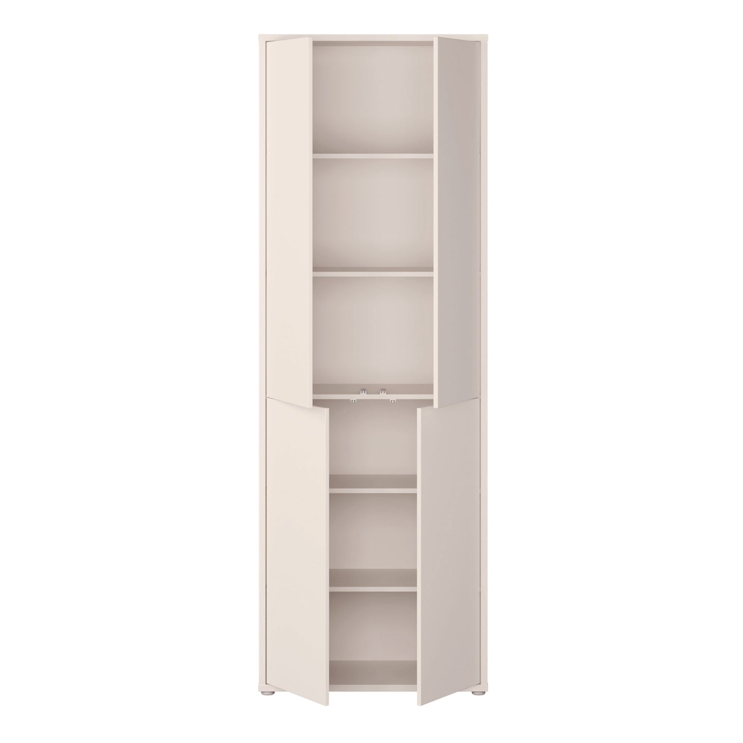 Alice Springs 4 Door Tall Storage Cabinet with Push-to-Open Doors in Sand