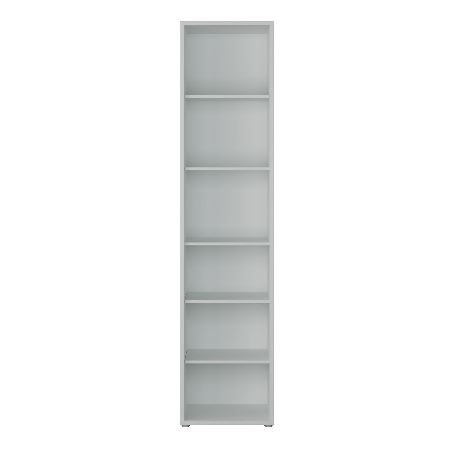 Alice Springs Tall Narrow Bookcase with 5 Shelves in Light Grey