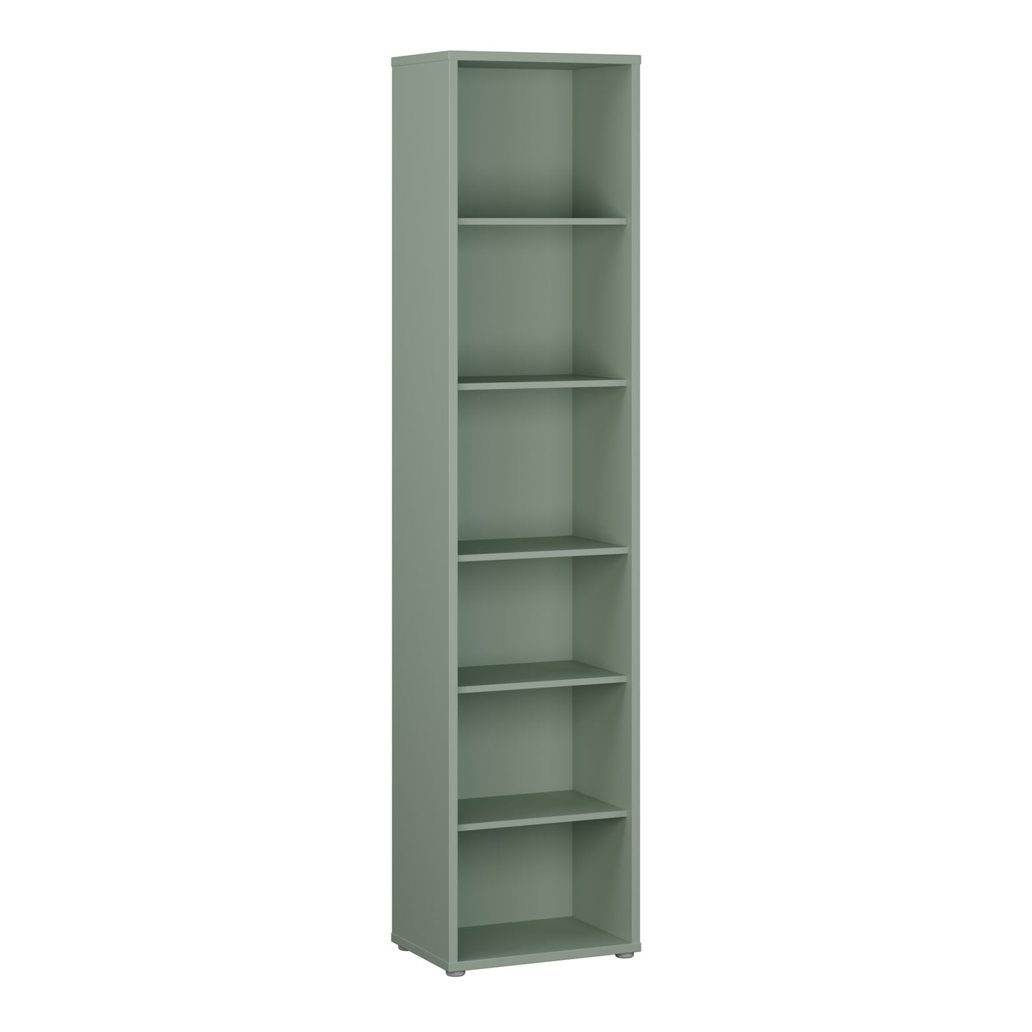 Alice Springs Tall Narrow Bookcase with 5 Shelves in Sage Green