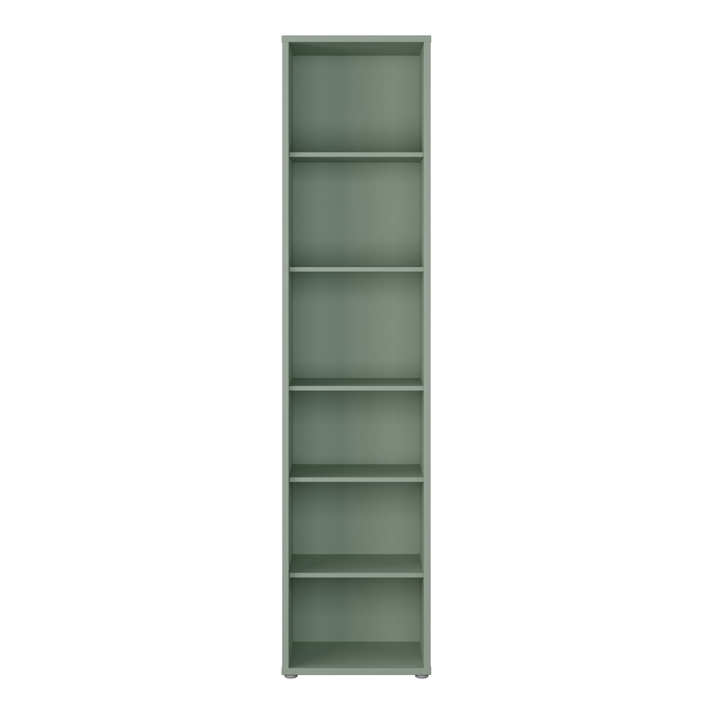 Alice Springs Tall Narrow Bookcase with 5 Shelves in Sage Green