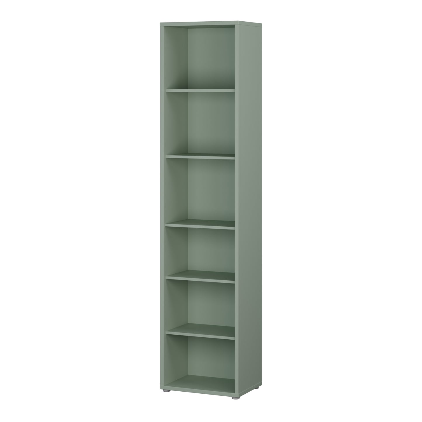 Alice Springs Tall Narrow Bookcase with 5 Shelves in Sage Green