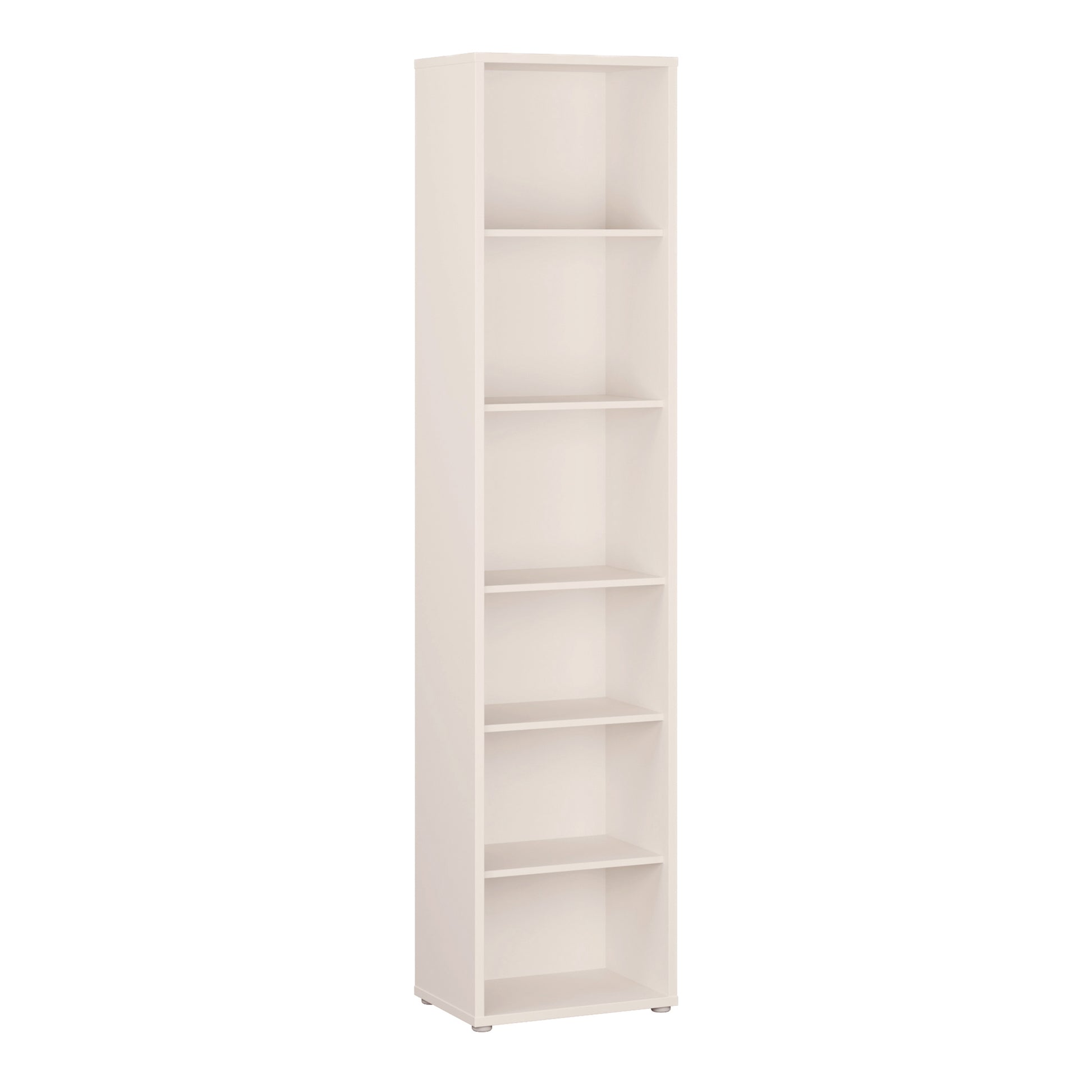 Alice Springs Tall Narrow Bookcase with 5 Shelves in Soft Neutral