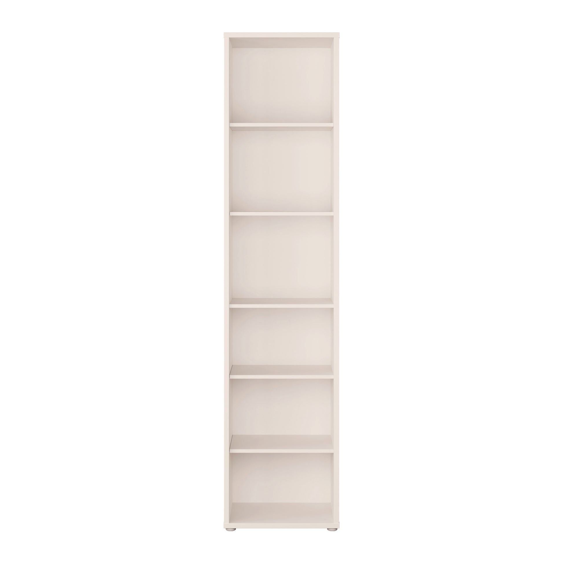 Alice Springs Tall Narrow Bookcase with 5 Shelves in Soft Neutral