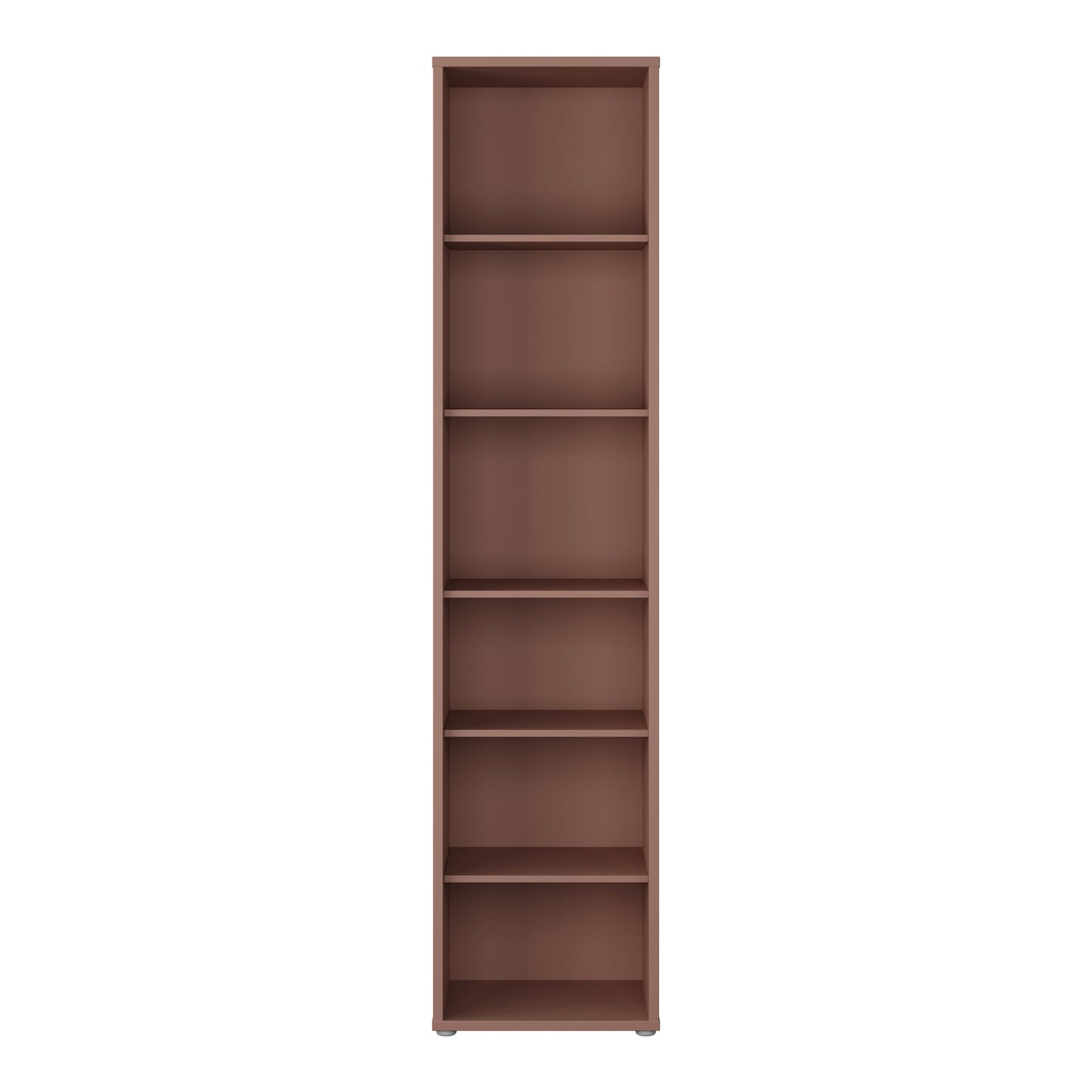 Alice Springs Tall Narrow Bookcase with 5 Shelves in Terracotta