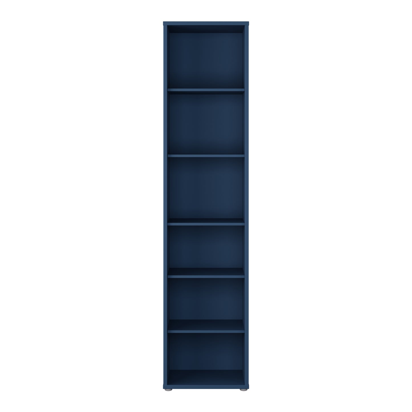 Alice Springs Tall Narrow Bookcase with 5 Shelves in Night Blue