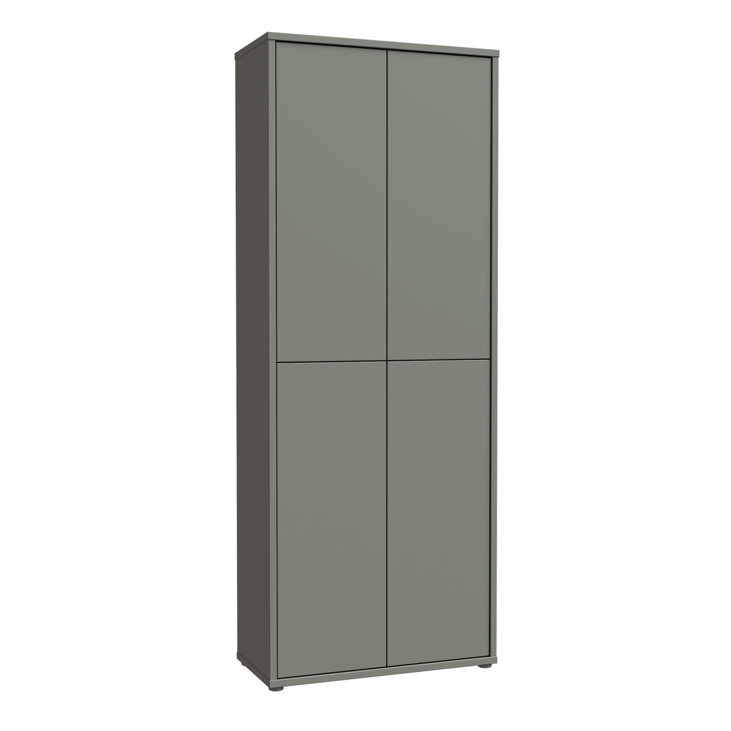 Alice Springs Tall Shoe Cabinet with 4 Doors Push-to-Open in Sage Green