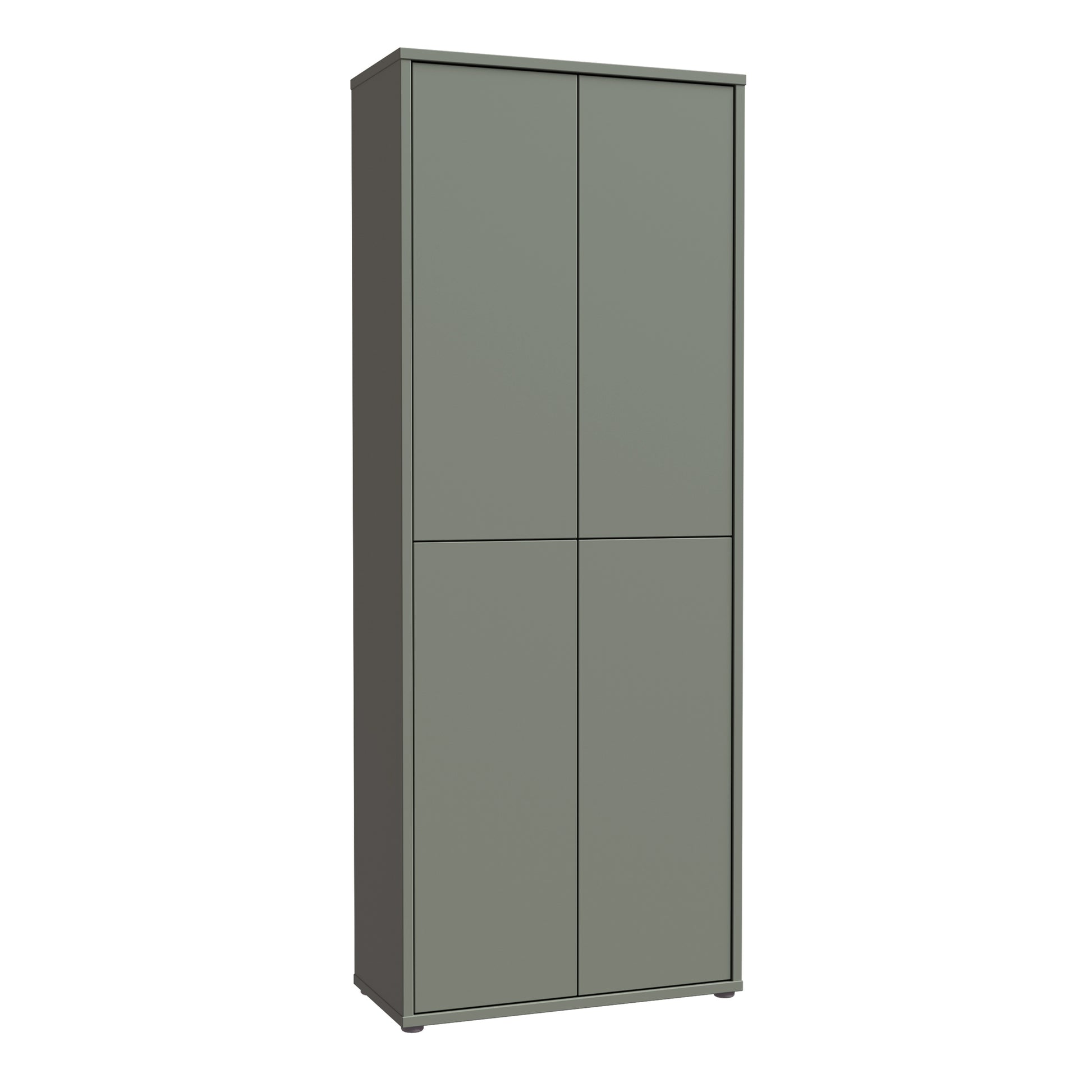 Alice Springs Tall Shoe Cabinet with 4 Doors Push-to-Open in Sage Green