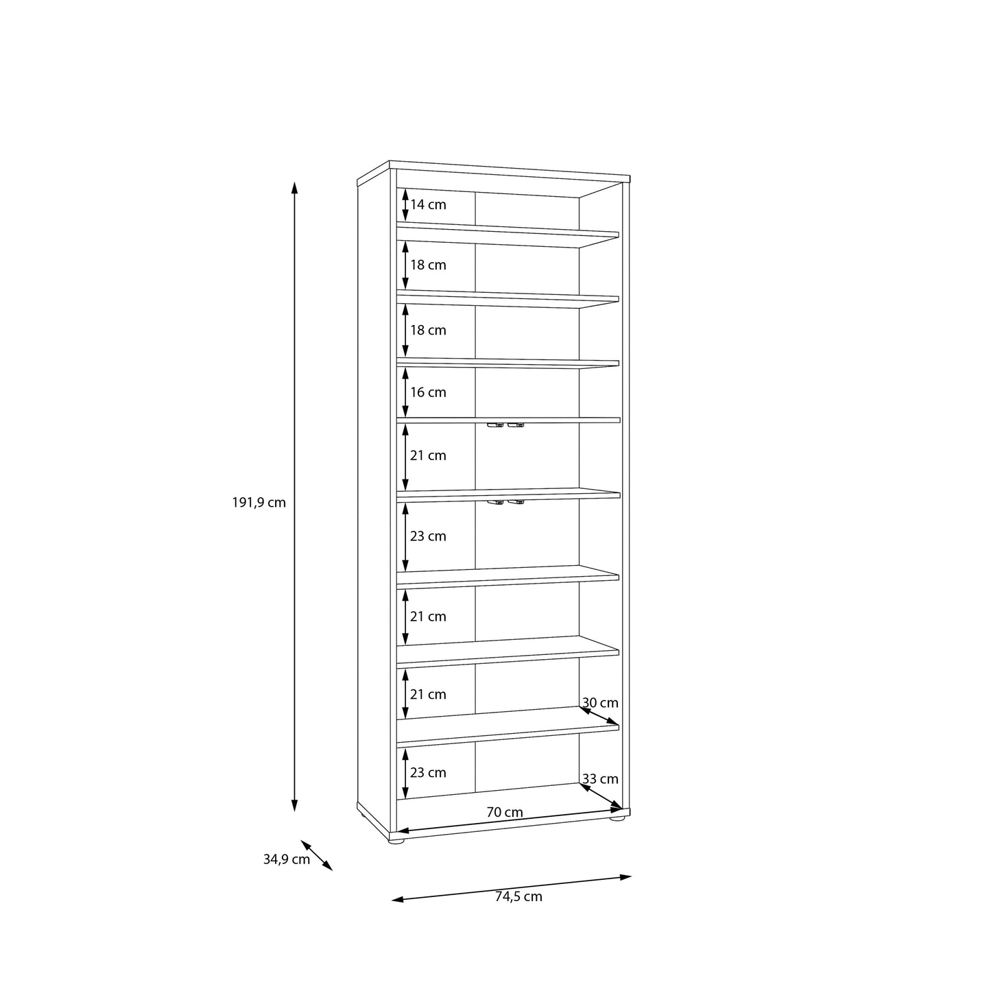Alice Springs Tall Shoe Cabinet with 4 Doors Push-to-Open in Sage Green